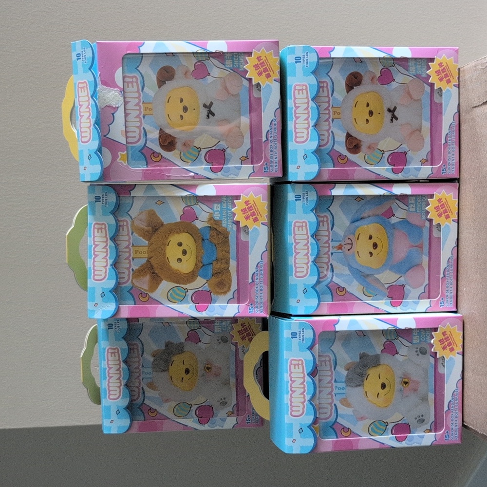 Miniso Winnie the Pooh Charm Plushie NEW each